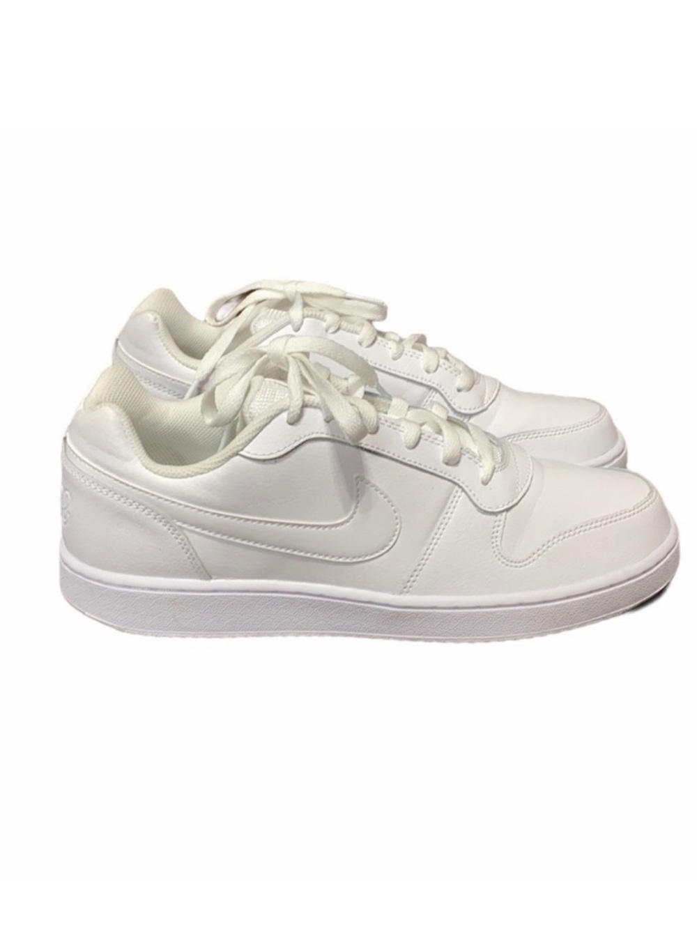 Nike Ebernon Low Triple White Sneakers Size 9.5